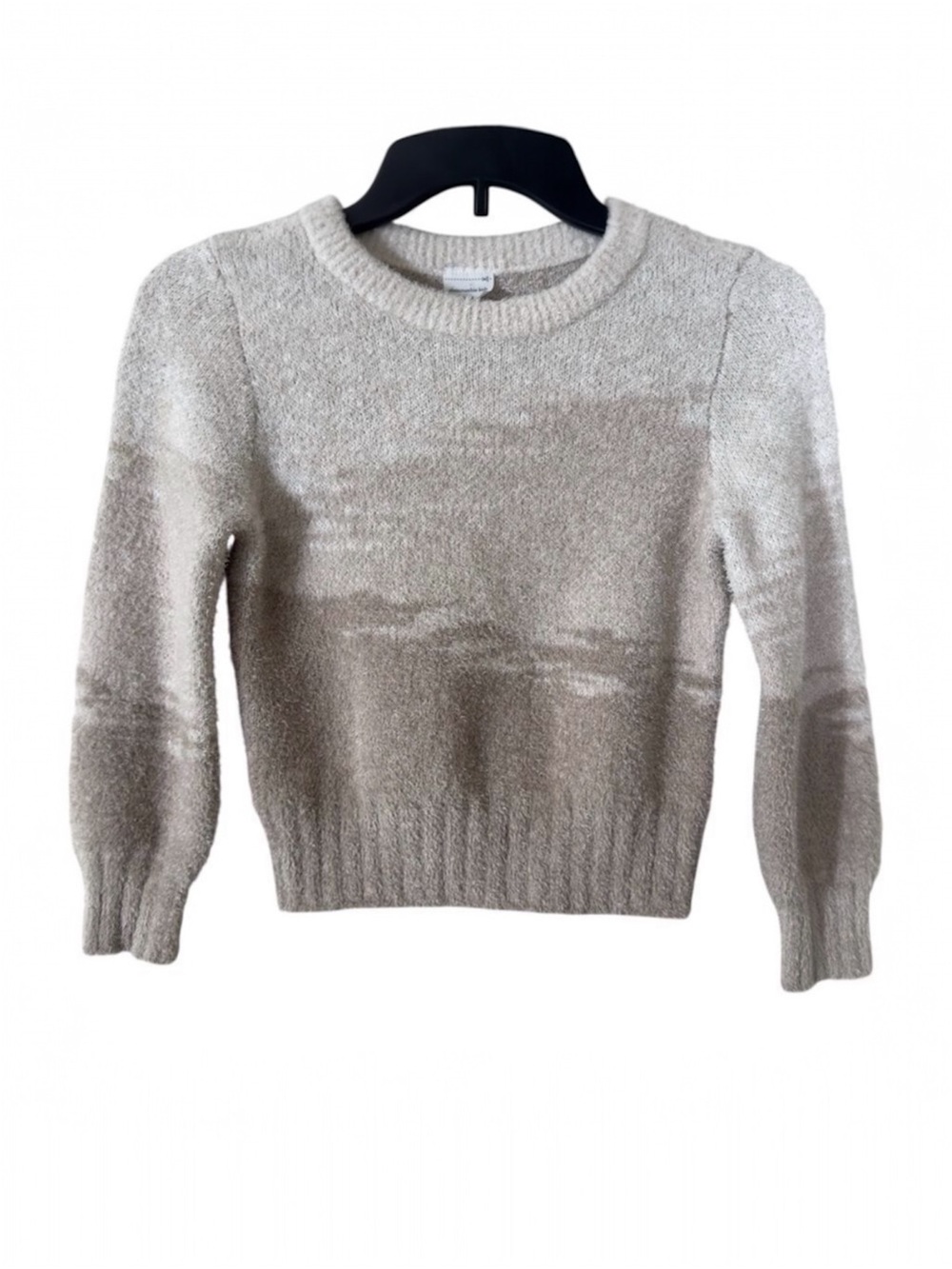 Abercrombie & Fitch‎ Girls Beige Crew Neck Fuzzy Cozy Sweater Size 7/8